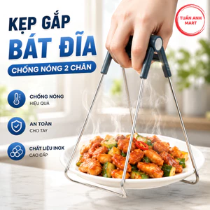 Kẹp gặp bát đĩa chống nóng 2 chân