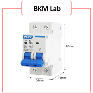 Aptomat Cầu Dao Tự Động DZ47-63 C25 2P 25A - CB Tép Bảo Vệ Quá Tải Và Ngắn Mạch Cho Gia Đình, Tủ Điện Điều Khiển