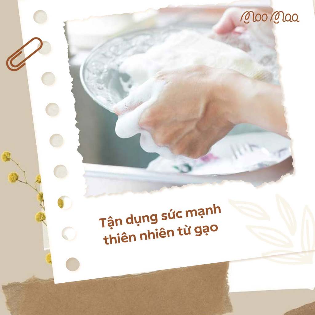 Nước rửa bình ngũ cốc thuần chay Hàn Quốc MooMaa - Túi refill - 450ml