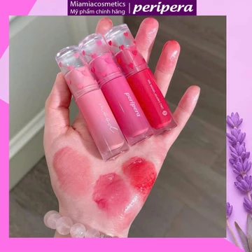 [XẢ KHO DATE 2027] Son Kem Peripera Ink Mood Glowy Phán Má Hồng Chì Kẻ Mắt