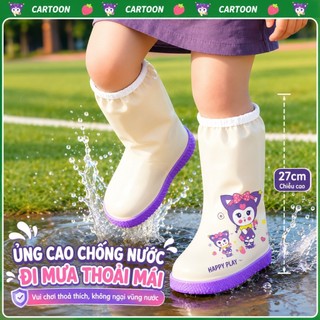 Bọc Giày Đi Mưa Trẻ Em Chống Nước | Bao Giày Chống Trơn Cho Bé Có Khóa Kéo Chống Thấm Size 26-38
