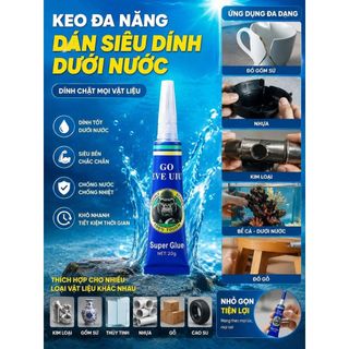 Keo Dán Siêu Dính Đa Năng Gunasen Dán Được Cả Trong Nước Khô Nhanh Siêu Chắc Cho Gỗ Kim Loại, Nhựa Kính Gốm Sứ