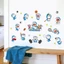 Sticker Decal Dán Tường Mèo Xanh Mẫu 2 Có Keo Sẵn 90x55.5cm - Trang Trí Tường Decor Phòng Ngủ