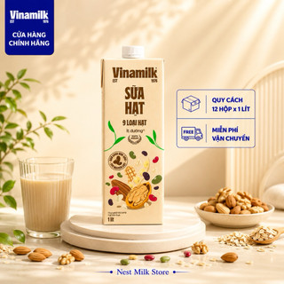 Sữa Hạt Vinamilk 9 Loại Hạt Ít Đường Hộp 1 Lít - Thùng 12 Hộp