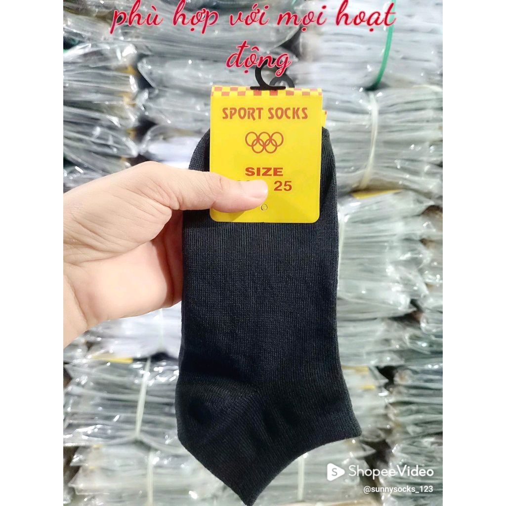 Combo 10 đôi Tất trơn cổ ngắn FREESHIP