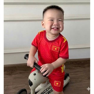 [CÓ IN TÊN] Bộ áo bóng đá trẻ em VIỆT NAM ĐỎ , đủ size cho bé 8-65kg, chất thun lạnh thoáng mát Top Kid