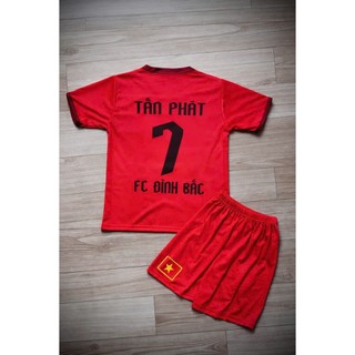 [CÓ IN TÊN] Bộ áo bóng đá trẻ em VIỆT NAM ĐỎ , đủ size cho bé 8-65kg, chất thun lạnh thoáng mát Top Kid