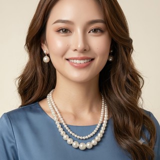 [ DAISYN ] N653 dây chuyền áo dài , dây chuyền áo tấc, vòng cổ cưới 2 sợi ngọc trai nhân tạo sang trọng