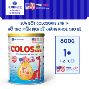 Sữa Bột COLOSCARE 24h 1+ Nutricare Bé Tăng Cân Đề Kháng Khoẻ Với Sữa Non 24h và 10 Tỷ Lợi Khuẩn từ 1-2 Tuổi Lon 800G