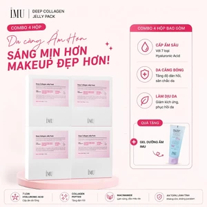 Combo 4 Hộp Mặt Nạ Thạch IMU Deep Collagen Jelly Pack Cấp Ẩm, Phục Hồi, Dưỡng Sáng, Ngừa Lão Hóa Mờ Nhăn 34g (16 Miếng)