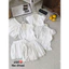 New Arrival: Set Áo Cổ V Phối Chân Váy Trắng Style Hàn Quốc