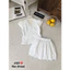 New Arrival: Set Áo Cổ V Phối Chân Váy Trắng Style Hàn Quốc