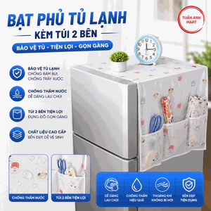Combo 2 cái Bạt phủ tủ lạnh kèm túi 2 bên