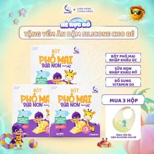 Combo 3 Bột Phô Mai Sữa Non NutriAZ Nguyên Liệu Nhập Khẩu Hỗ Trợ Phát Triển Chiều Cao Cho Bé Ăn Dặm Từ 6 Tháng Tuổi