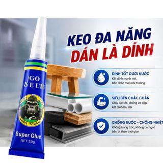 Keo Dán Siêu Dính Đa Năng Gunasen Dán Được Cả Trong Nước Khô Nhanh Siêu Chắc Cho Gỗ Kim Loại, Nhựa Kính Gốm Sứ