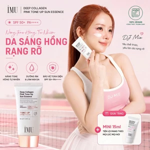 Kem Chống Nắng IMU Deep Collagen Pink Tone-Up Sun Essence SPF50+ PA++++ 50ml – Mỏng Nhẹ, Thấm Nhanh, Không Nhờn