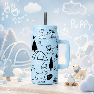 Ly giữ nhiệt cao cấp Big Cup 1500ml cốc nước giữ nhiệt thể thao inox 304 Fan House bình giữ nhiệt