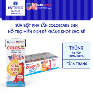 Thùng 48 Hộp Sữa Bột Pha Sẵn COLOSCARE 24h Nutricare Tăng Cân Cao Lớn Đề Kháng Khoẻ Tiêu Hoá Tốt Bé Trên 6 Tháng Tuổi