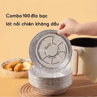 Khay Giấy Bạc Lót Nồi Chiên Không Dầu, khuôn giấy bạc, giấy bạc nướng đủ các size 11 18 22 24