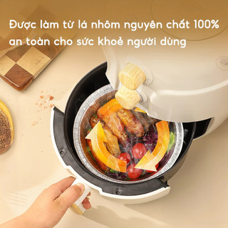 Khay Giấy Bạc Lót Nồi Chiên Không Dầu, khuôn giấy bạc, giấy bạc nướng đủ các size 11 18 22 24