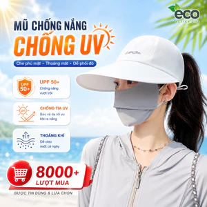 Mũ Nửa Đầu Chống Nắng ECO Nhanh Khô, Nón Lưỡi Trai Nữ Thể Thao Vành Rộng Chống Tia UV