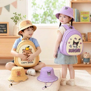 Combo Balo Và Mũ Cho Bé 2- 6 Tuổi, Balo Mầm Non Siêu Nhẹ Chống Thấm Nước Kèm Mũ Thời Trang Cho Bé Trai/Gái