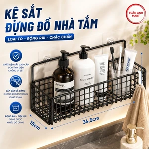 Kệ sắt đựng đồ nhà tắm hình chữ nhật loại to NT01