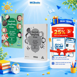Sách - Combo Giáo Trình Tiếng Trung Trẻ Em – Xin Chào Tiếng Trung - Giáo Trình + SBT Tập 2