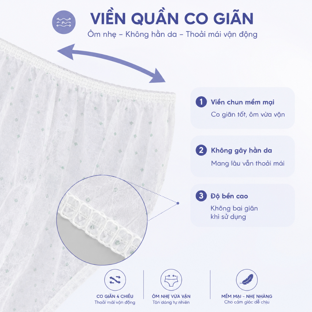 Combo 5 quần lót giấy dùng 1 lần tiện lợi S'BABY TANO chất liệu vải giấy mềm mại, thoáng mát và an toàn cho da (PP)