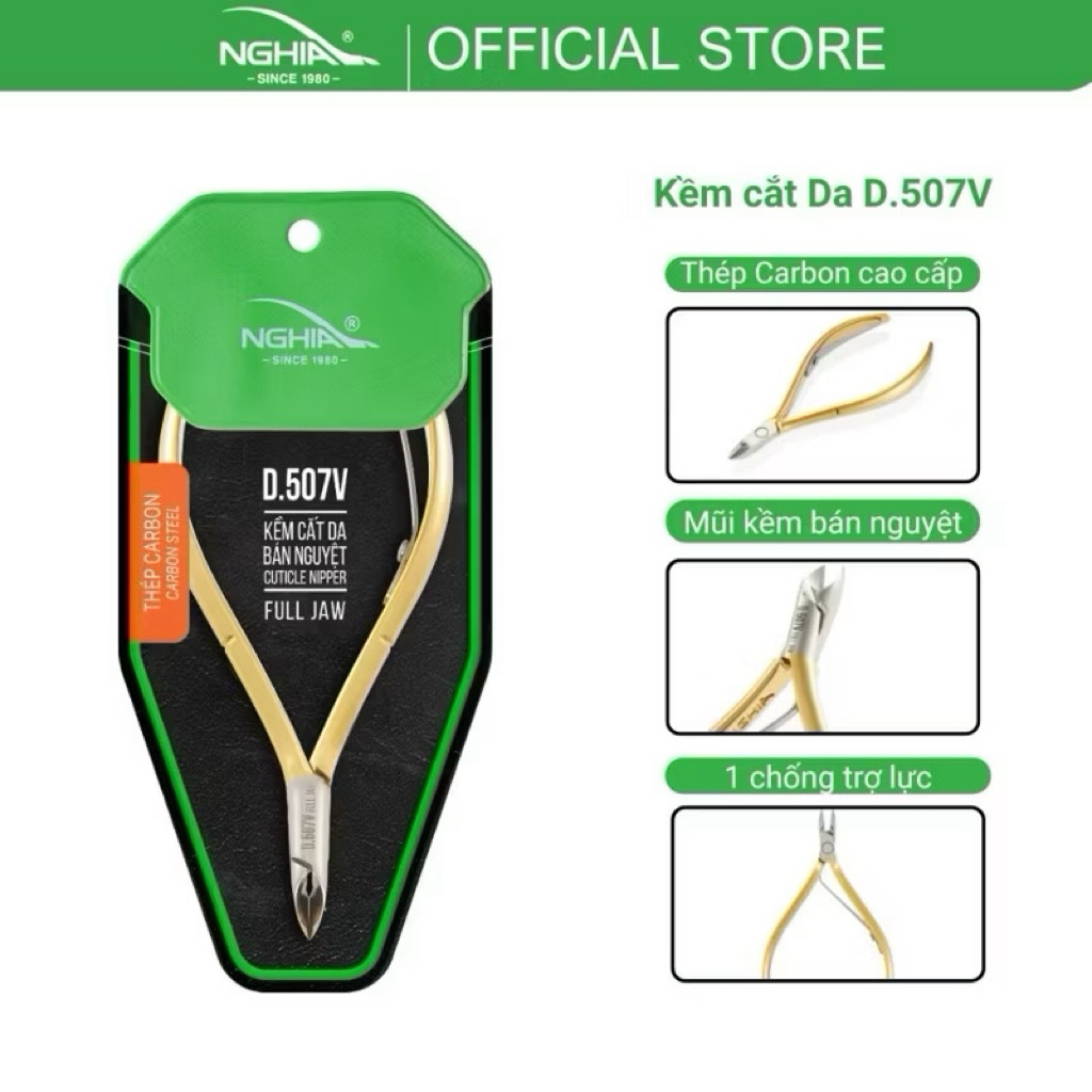 Các mã kềm Nghĩa cắt da thông dụng(D401;D555;D507V )Chính hãng-không gỉ nhặt da chuyên dụng cho thợ nail