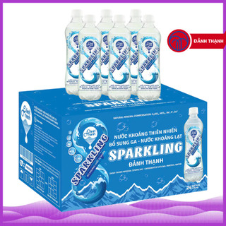 Thùng 24 Chai Nước Khoáng Lạt Thiên Nhiên Có Gas 430ml Đảnh Thạnh - Giàu và bổ sung vi khoáng tự nhiên