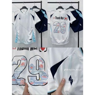 [CÓ IN TÊN] Bộ áo bóng đá trẻ em strip xanh , đủ size cho bé 18-78kg, chất thun lạnh thoáng mát Top Kid