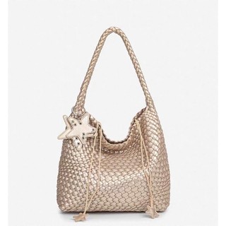 Miraya Aurora Woven Shoulder Bag- Túi Hobo Đan Size Trung 37 cm