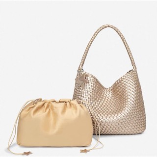 Miraya Aurora Woven Shoulder Bag- Túi Hobo Đan Size Trung 37 cm