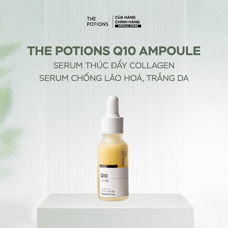 Serum Thúc Đẩy Collagen Serum Chống Lão Hóa, Trắng Da THE POTIONS Q10 AMPOULE 20ML Làm Mờ Vết Thâm