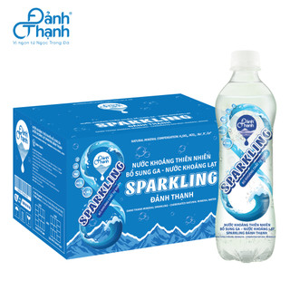 Thùng 24 Chai Nước Khoáng Lạt Thiên Nhiên Có Gas 430ml Đảnh Thạnh - Giàu và bổ sung vi khoáng tự nhiên