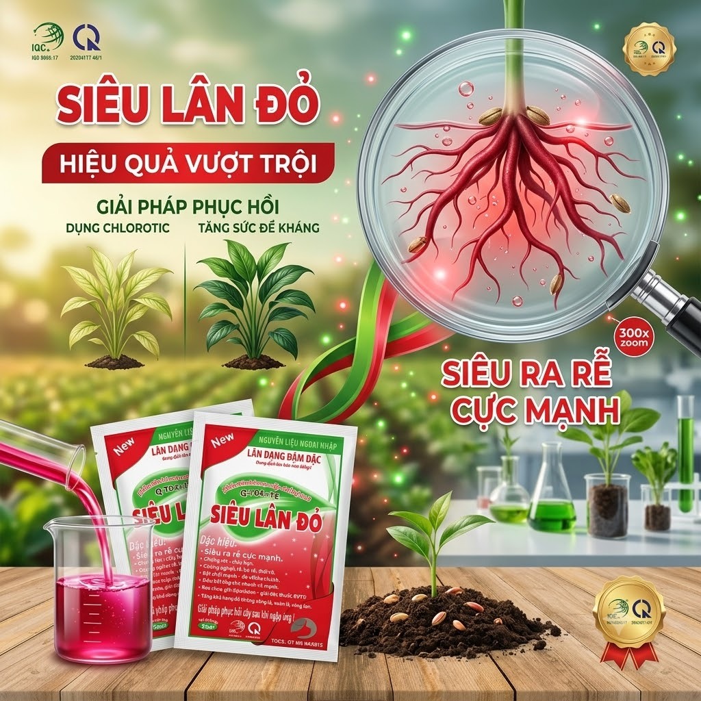 [CHÍNH HÃNG] Phân Bón Lá Lân Đỏ Đậm Đặc QT18 - Kích Rễ Khỏe, Mập Mầm, Đâm Chồi, Phục Hồi Cây Suy Yếu