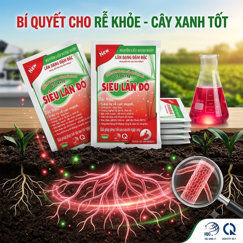 [CHÍNH HÃNG] Phân Bón Lá Lân Đỏ Đậm Đặc QT18 - Kích Rễ Khỏe, Mập Mầm, Đâm Chồi, Phục Hồi Cây Suy Yếu