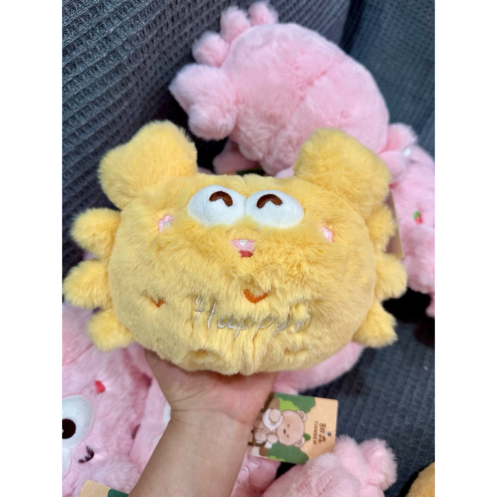 Gấu bông con cua, con cua vui vẻ lông thỏ mềm mại (   - hình ảnh shop tự chụp nên màu sắc và hình dáng như trên hình