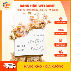 Bảng hộp welcome hộp để cắm hoa (KHÔNG BAO GỒM HOA & CHÂN GỖ) khách đọc kỹ phần mô tả