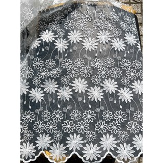 Vải Ren Gói Hoa 1m*1m3, Vải Ren Lưới Họa Tiết Gói Hoa, Làm Đồ Handmade Decor Siêu Xinh
