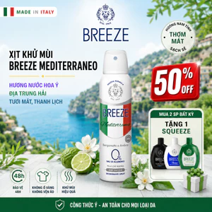 Xịt Khử Mùi Cơ Thể Breeze Mediterraneo 150ml – Hương Địa Trung Hải – Khô Thoáng 48h