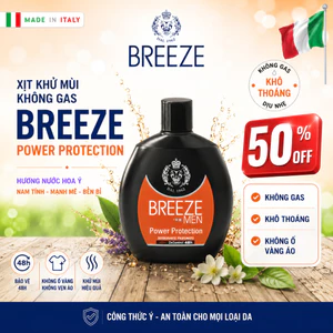 Xịt Khử Mùi Nam Không Gas Breeze Squeeze Power Protection 100ml – Khử Mùi 48h