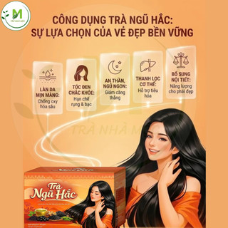 Trà Ngũ Hắc [ MUA 3 TẶNG 1 ] thanh lọc cơ thể, đẹp da, dưỡng tóc và làm đen tóc giúp tóc chắc khỏe