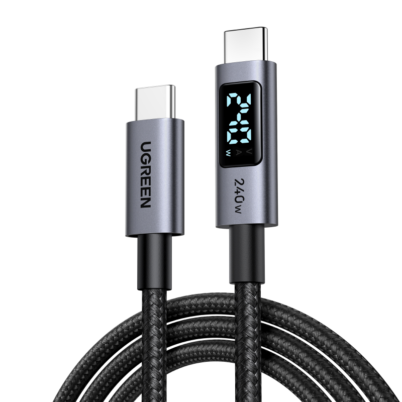 【240W】Cáp dữ liệu sạc UGREEN  USB 2.0 USB-C sang USB-C Cáp hiển thị kỹ thuật số bện bằng nhôm for iPhone 17 / 16 / 15 | BigBuy360 - bigbuy360.vn