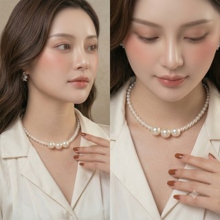 [ DAISYN ] N848 choker dây chuyền hạt ngọc trai nhân tạo 6li-14li, chuỗi hạt ngọc trai nhân tạo sang trọng