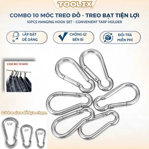 Gói 10 chiếc siêu hời,Móc kéo bạt, kéo lưới tiện lợi 4mm，6mm，8mm（Móc kéo lưới che nắng và bạt che mưa）
