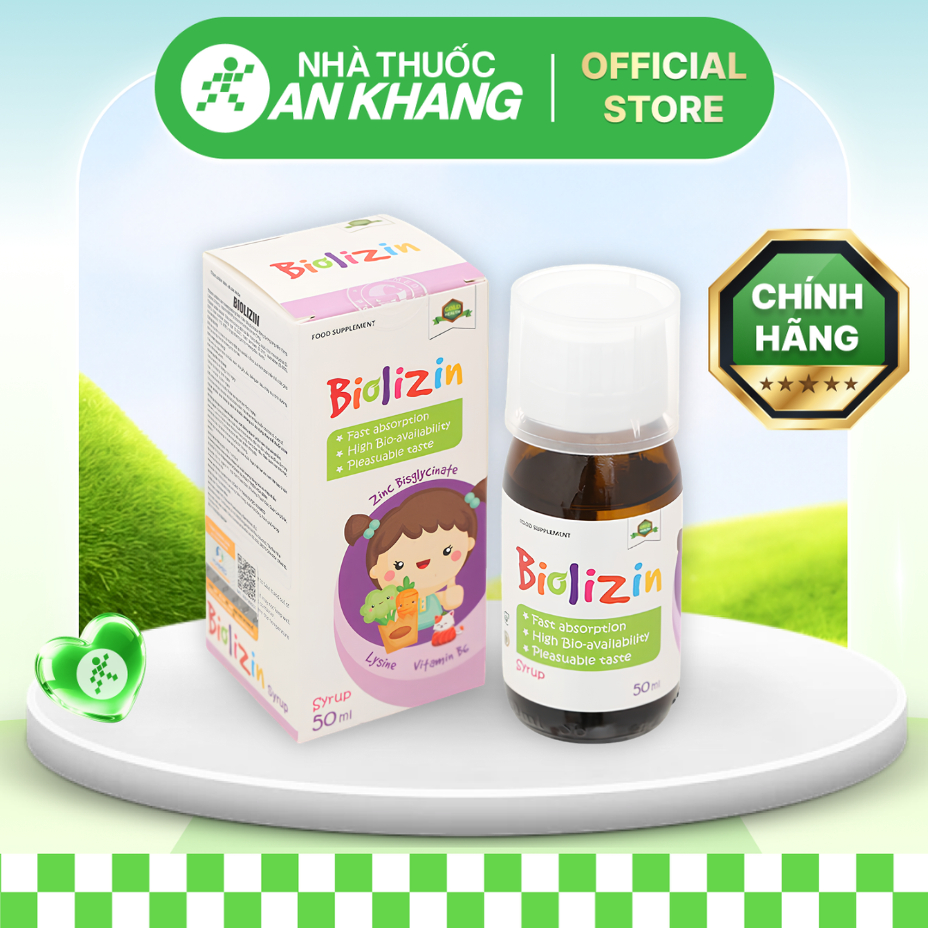 Siro Biolizin giúp tăng cường sức đề kháng cho cơ thể lọ 50ml [Nhà Thuốc An Khang - Chính Hãng 100%]
