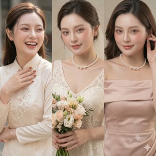 [ DAISYN ] N848 choker dây chuyền hạt ngọc trai nhân tạo 6li-14li, chuỗi hạt ngọc trai nhân tạo sang trọng