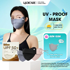 Khẩu trang UV-Proof UniCare chính hãng, vải lụa băng mềm mịn, chống nắng, chống UV 99%